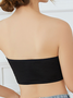 Casual Liso borde de encaje Sujetador & Bralette