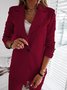 Con Cuello de Chal Regular Ajuste Casual Chaqueta