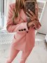 Con Cuello de Chal Regular Ajuste Casual Chaqueta