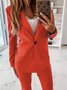 Con Cuello de Chal Regular Ajuste Casual Chaqueta