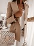 Con Cuello de Chal Regular Ajuste Casual Chaqueta