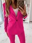 Con Cuello de Chal Regular Ajuste Casual Chaqueta