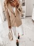 Con Cuello de Chal Regular Ajuste Casual Chaqueta