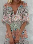 Elegante Verano Diario Maxi Vestido Multicolor Floral