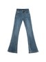 Liso Bolsillos Hebilla Casual Pantalones Vaqueros