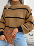 Mujeres Rayas Manga Larga Cómodo Casual Suéter