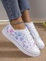 Moda Floral Ultraligero Respirable Deportes Lona Zapatos