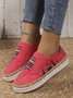 Casual Todas las Estaciones Gato Antideslizante Punta Cerrada Tela Víspera de Todos los Santos Slip-On EVA Zapatos Planos para Mujeres