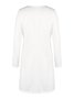 Casual Primavera / Otoño Diario Midi Vestido Blanco Liso