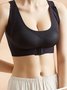 Liso Simple Sujetador & Bralette