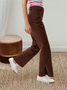 Casual Liso Largo Pantalón