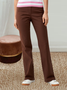 Casual Liso Largo Pantalón