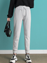Casual Liso Pantalones tobilleros Con Cordones Pantalones Deportivos & Corredores
