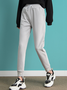Casual Liso Pantalones tobilleros Con Cordones Pantalones Deportivos & Corredores