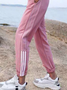 Casual Liso Largo Con Cordones Pantalones Deportivos & Corredores