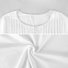 manga tres cuartos Rayas Hebilla Regular Microelasticidad Flojo Túnico Camisa para Mujeres