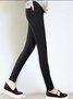 Casual Liso Pantalones tobilleros Pantalón