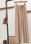 Casual Liso Largo Cordón Ajustable Pantalón