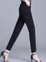 Casual Liso Pantalones tobilleros Bolsillo con Paneles Pantalón