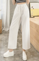 Casual Liso Pantalones tobilleros Cordón Ajustable Pantalón