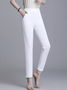 Casual Liso Pantalones tobilleros Bolsillo con Paneles Pantalón
