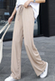 Casual Liso Largo Cordón Ajustable Pantalón