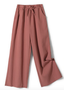 Casual Liso Pantalones tobilleros Cordón Ajustable Pantalón