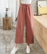 Casual Liso Pantalones tobilleros Cordón Ajustable Pantalón
