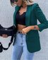 Manga Larga Geométrico Regular Flojo Chaqueta para Mujeres