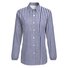 Cuello Camisero Manga Larga Rayas Regular Flojo Blusa para Mujeres