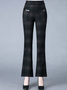 Casual Tartán Largo Hebilla Pantalón