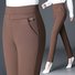 Casual Liso Largo Bolsillo con Paneles Pantalón