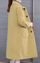 Con Cuello de Chal Manga Larga Liso Hebilla Lana Flojo osito de peluche Chaqueta para Mujeres