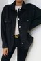 Con Cuello de Chal Manga Larga Étnico Hebilla Regular Flojo Chaqueta para Mujeres