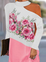 Casual Primavera / Otoño Vacaciones Corto Vestido Rosado Tartán
