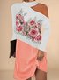 Casual Primavera / Otoño Vacaciones Corto Vestido Rosado Tartán