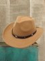 de lana Étnico estilo oeste Liso Top Sombrero