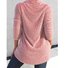 Manga Larga Letras de texto Hebilla Regular Microelasticidad Flojo Camisa para Mujeres