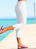 Liso Casual Casual Pantalones