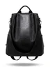 Retro Suave Cuero Cremallera Mochila Bandolera Organizador