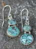 Retro Simple Turquesa Aretes