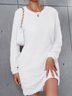 Casual Escote Redondo Liso Regular Ajuste Vestido