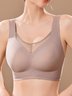 Liso Simple Sujetador & Bralette