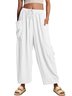 Casual Liso Natural Pantalones tobilleros Pantalones de harén