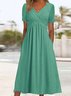 Liso escote corazón Regular Ajuste Casual Vestido