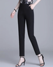 Casual Liso Pantalones tobilleros Bolsillo con Paneles Pantalón
