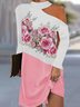 Casual Primavera / Otoño Vacaciones Corto Vestido Rosado Tartán